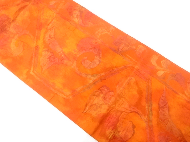 花唐草模様織り出し　名古屋帯